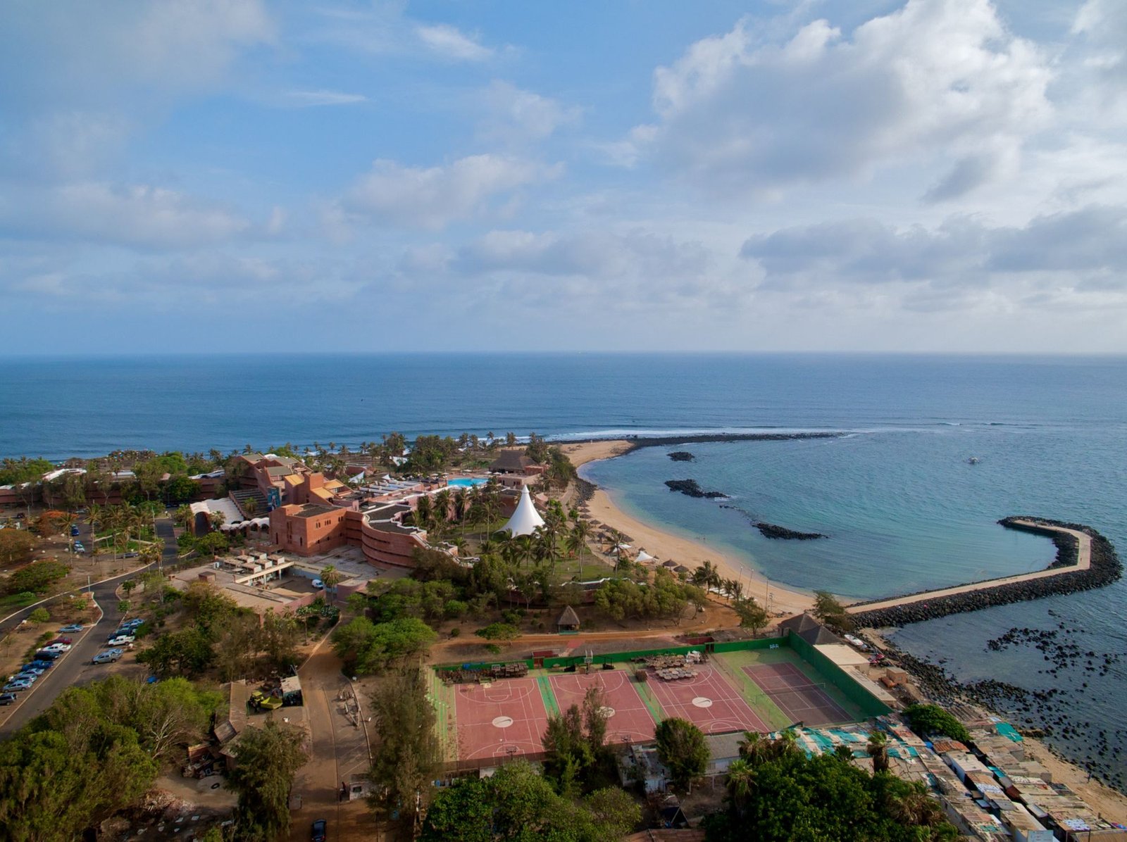 La pointe des Almadies et son littoral vus d'en haut